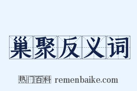 巢聚反义词是什么意思的图片